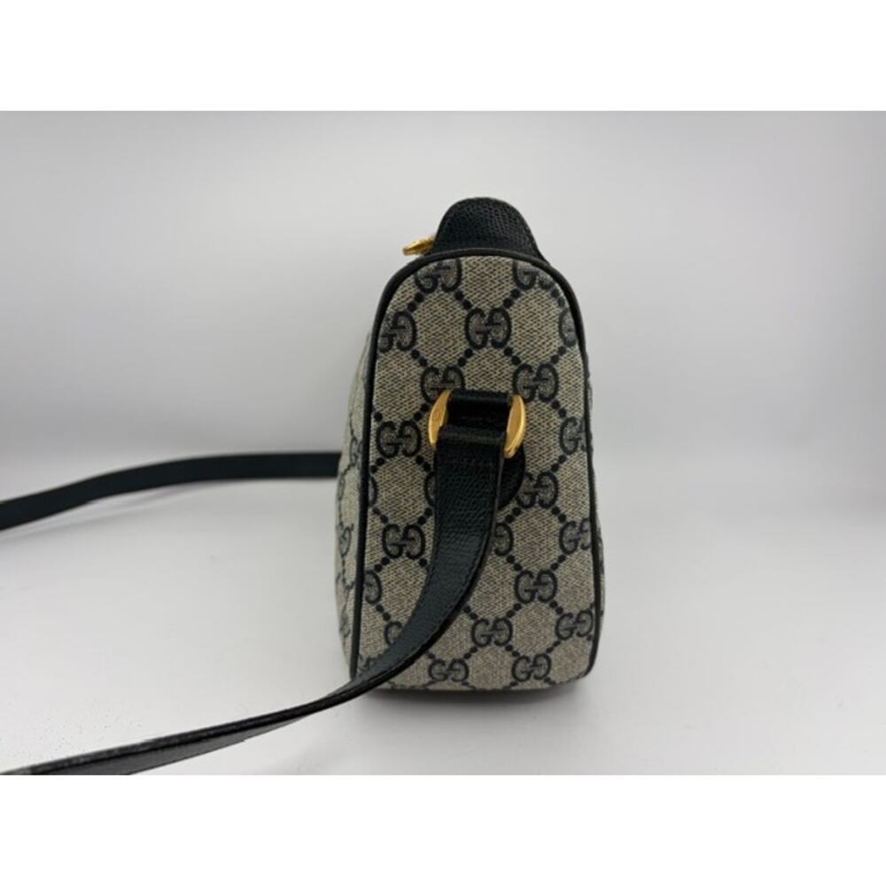 Gucci Vintage GG Plus Navy Beige Crossbody Shoulder Bag Accessory Collection 80s - Picture 8 of 16